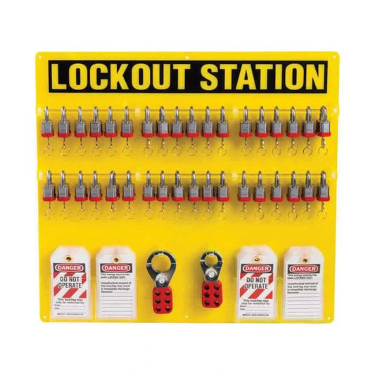 36-Lock Board with Steel Padlocks