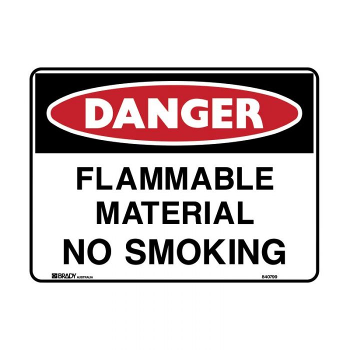 Danger Sign - Flammable Materials No Smoking