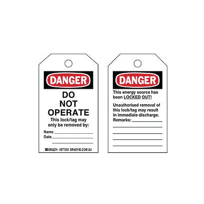 Toughwash Lockout Tag: Do Not Operate