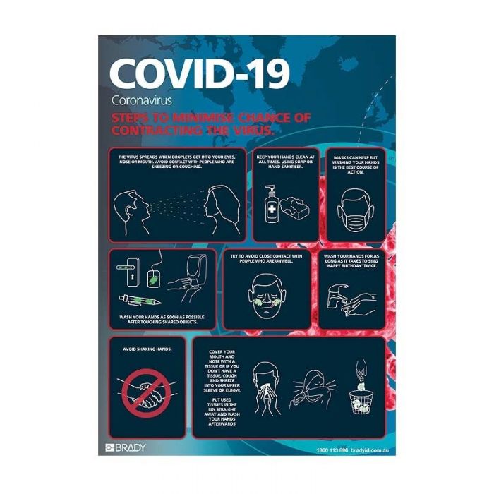 Informational Poster - Covid-19 Steps To Minimise Chance Of Contracting The Virus
