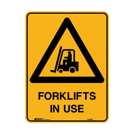 Warning Sign - Forklifts In Use