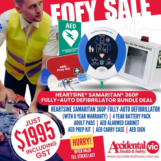 HeartSine® Samaritan® 360P Fully-Auto Defibrillator with Alarmed Cabinet