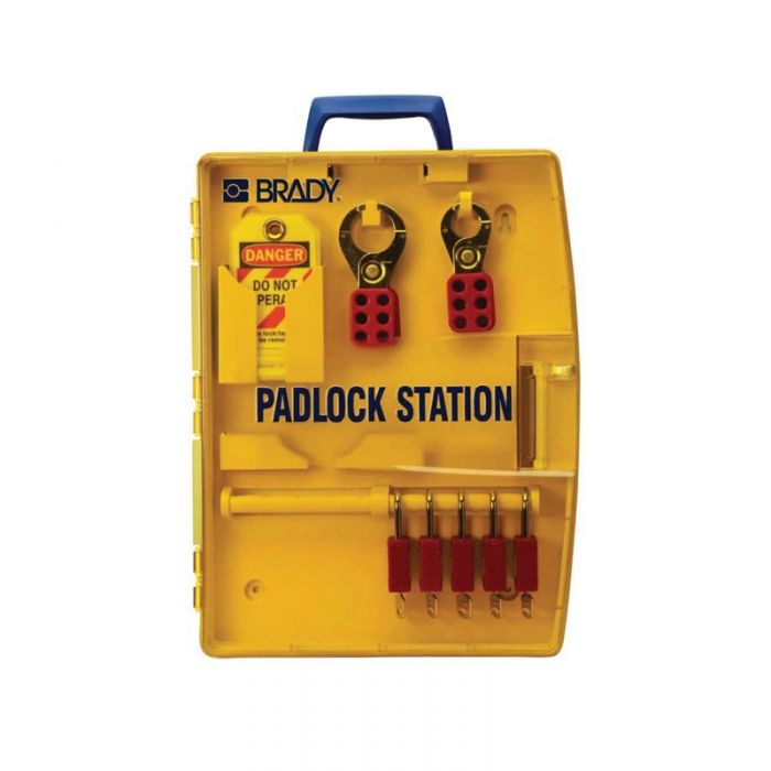 Portable Padlock Station with 5 Padlocks