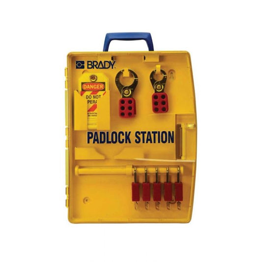 Portable Padlock Station with 5 Padlocks