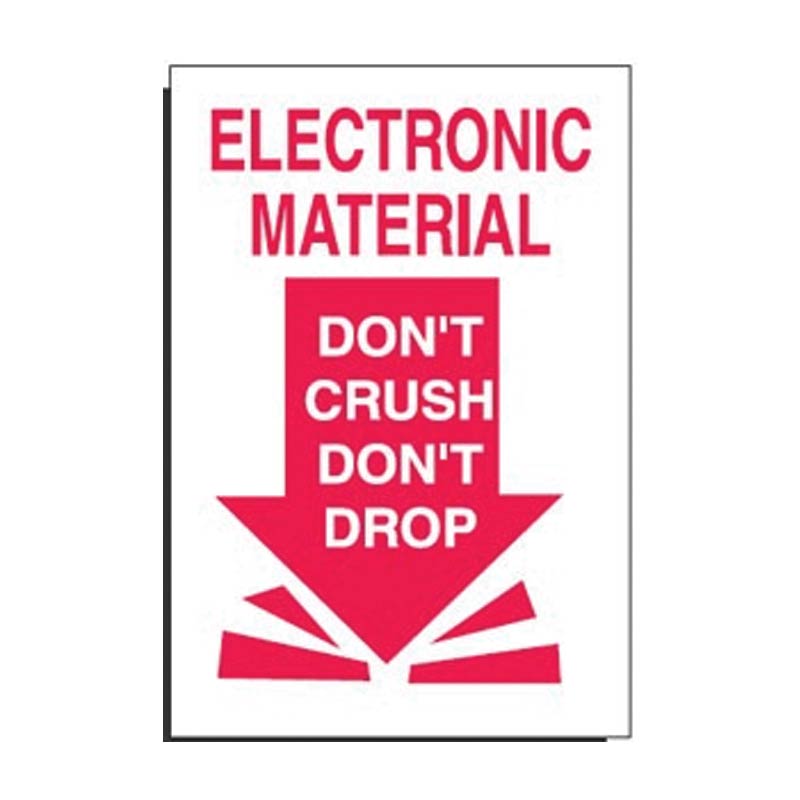 Shipping Labels - Electronic Material Don't Crush Don't Drop