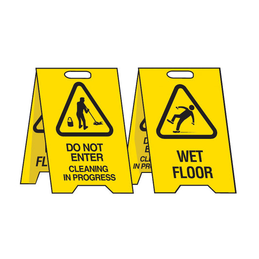 Legend Economy Floor Stand - Do Not Enter Cleaning In Progress / Wet Floor