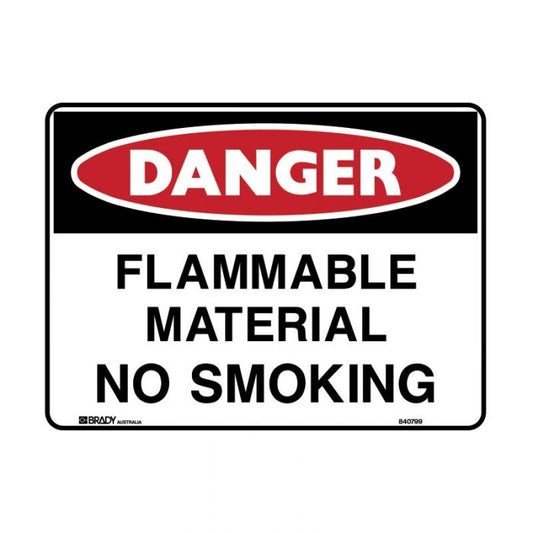 Danger Sign - Flammable Materials No Smoking