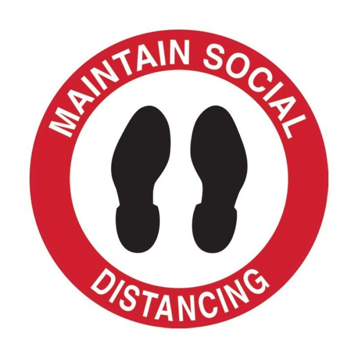 Floor & Carpet Marking Sign - Maintain Social Distancing – Accidental ...