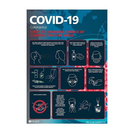 Informational Poster - Covid-19 Steps To Minimise Chance Of Contracting The Virus