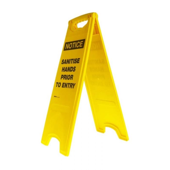 Deluxe Floor Stand - Notice Sanitise Hands Prior To Entry