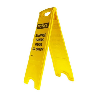 Deluxe Floor Stand - Notice Sanitise Hands Prior To Entry
