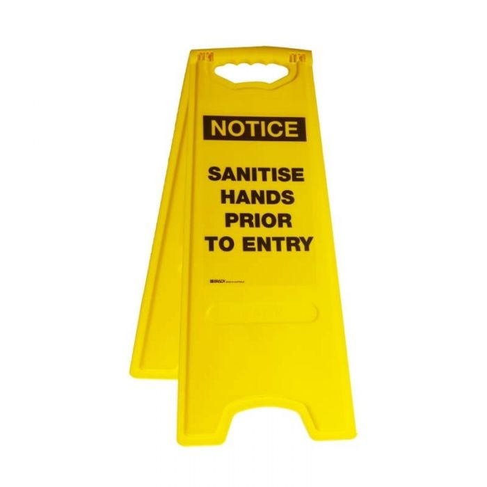 Deluxe Floor Stand - Notice Sanitise Hands Prior To Entry